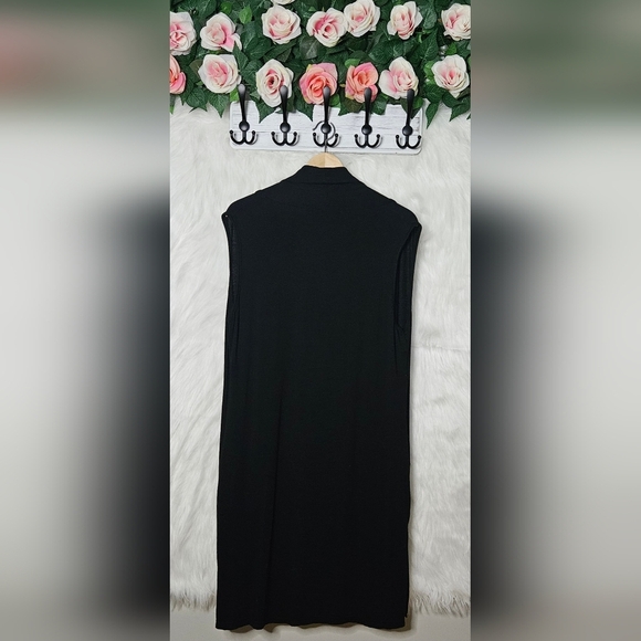 Long Obsidian Drape Vest - Picture 3 of 4